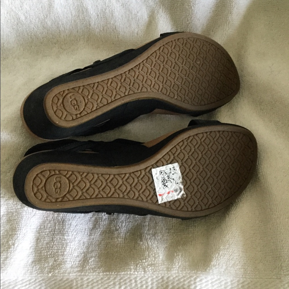 Ugg Melissa suede leather wedge sandals size 5.5 - Picture 6 of 10